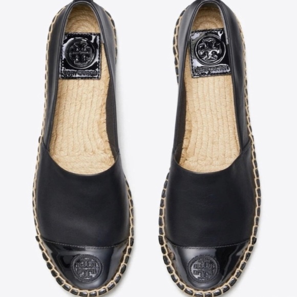 Tory Burch Block Flat Black Espadrilles